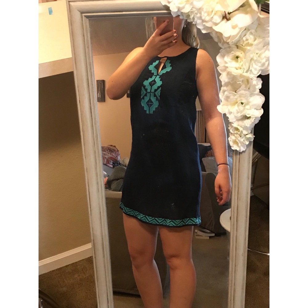 Thml embroidered cotton shift dress